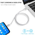 Vortex PD10GB3A-2-2-SILVER Type-C Data Cable 3A Fast Charging USB3.2 Universal Mobile Phone Tablet (2 pcs Pack)