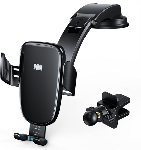 Wireless Car Charger, 15W Qi Fast Charging, Auto-Clamping Phone Mount for iPhone and Samsung