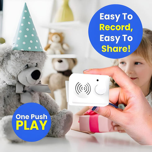 JRGKJCP 16 Minutes Voice Recorder for Stuffed Animals,Voice Box for Recordable Presents,Recordable Button Sound Box