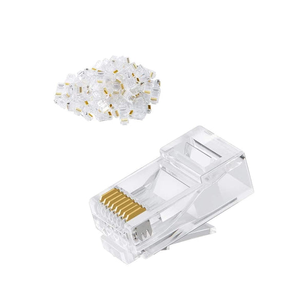 CableCreation Cat6 RJ45 Connectors, 100-PACK Cat6 RJ45 Ends, Ethernet Cable Crimp Connectors for Solid Wire