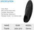 Anina for Toyota Sienna 2004-2010 OEM Style Replacement 86392-AE010, Rubber Base Bezel Car Ornament