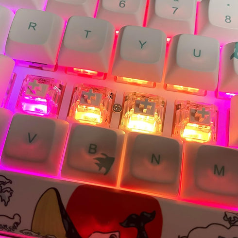 DRAOZA Gateron G White Pro 3.0 Switches, 5-Pin Pre Lubed RGB SMD Linear Switches for MX Gaming Keyboard (36PCS)