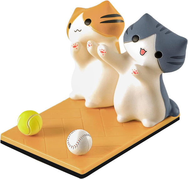 Cute Cat Smartphone Stand Phone Holder, Cartoon Animal Japanese Anime (Pumpkin and Gabriel)
