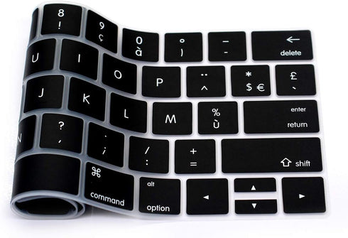 USA Version Silicone French AZERTY Keyboard Cover for MacBook Pro 13 15 inch - Model: A2159 A1989 A1706/A1990