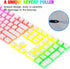 Pudding Keycaps Double Shot PBT Keycap Set with Translucent Layer,for 104 87 61 Keys RGB Backlit Mechanical Keyboards,OEM Profile,US Layout-White