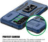 Samsung Galaxy S23 Case, Shockproof Phone Case with Sliding Camera Cover & Rotatable Ring Holder, 6.1", Dark Blue