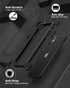 iPhone 11 Crystal Clear Case - Black, Shockproof Bumpers, Anti-Scratch Hard PC Back & Soft TPU Frame, No Yellowing.