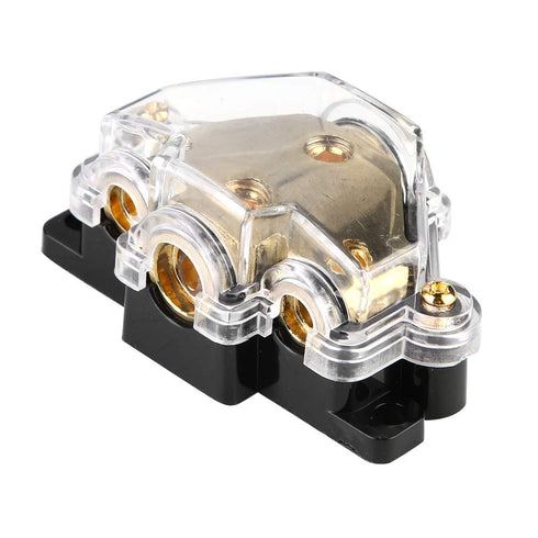 3 Way Car Audio Stereo Power Distribution Block - Distribution Block Splitter, 1 in 3 Out