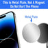 Bewudy 14pcs Metal Plates for Magnetic Mount, Round Magnet for Phone Case, Round Mobile Phone Metal Plate Mini Adhesive