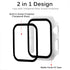 Miimall Compatible for Apple Watch Series 3 38mm Case with Screen Protector, Anti-Scratch Shockproof Hard PC Bumper