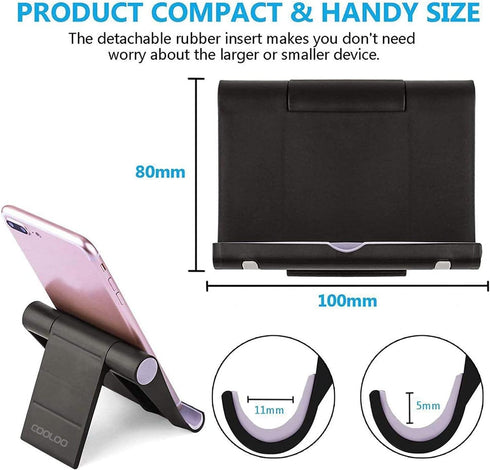 Cell Phone Stand Multi-Angle, ?2 Pack? Tablet Stand Universal for Smartphones (6-11"), e-Reader, Compatible Phone