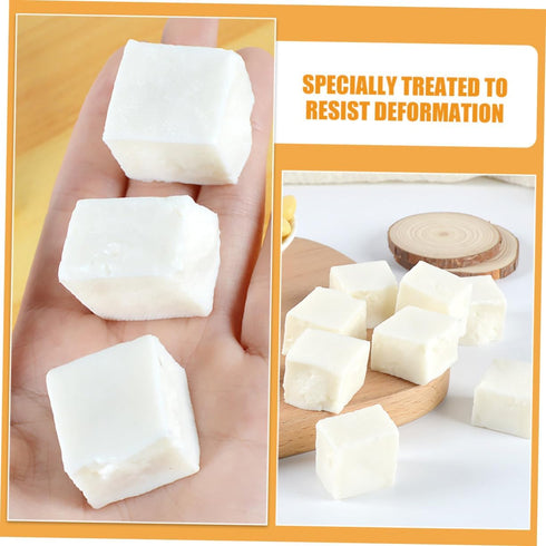 8pcs Totority Simulated Tofu Cube Models Artificial Tofu Realistic Food Decor for Display