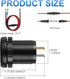 12V USB C Aluminum Car Charger Socket, PD 20W & Quick Charge 3.0 18W Waterproof USB Outlet for Marine Truck Motorcycle