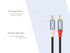 10FT 2RCA 2RCA 2-Pack RCA Cables, to Audio Cable with Gold-Plated Connectors, Dual Shielded Against Noise (Hum), Nylon