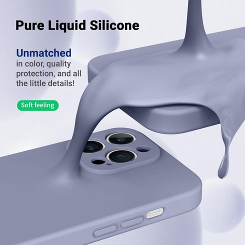 iPhone 14 Pro Max Case - Shockproof Silicone, 3 in 1 Magnetic, Designed for MagSafe, 6.7" + 2X Screen Protectors