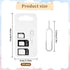 Generic 20-Pack SIM Card Adapter Kit - Includes Nano/Micro/Standard SIM Converters & Eject Tool for iPhone, Samsung