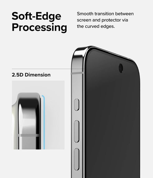 Ringke Privacy Glass for iPhone 15 Pro - Anti-spy Tempered Glass Screen Protector, Easy Install, Case Friendly,
