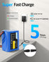 Qwenoer 5800mAh 12V 12V Pack 12 12Volt 12 Lithium Battery, Battery with Volt Battery Charger and Bare Leads Wire