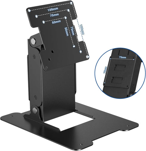 WEARSON 75 100 50 75 Touch Monitor VESA and Mini PC VESA Back-to-Back Dual Mount All Metal Stable Leaning Low Profile