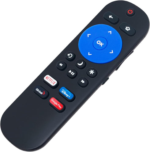 Replacement Remote Control for RCA ROKU TV Models RTR4060-W, RTRQ6522-US, RTRU5527-W, RTRU6527-US, RTRQ5522-US