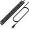HHSOET Magnetic Mount Power Strip, 8 Outlet Mountable Socket, Metal Heavy Duty Surge