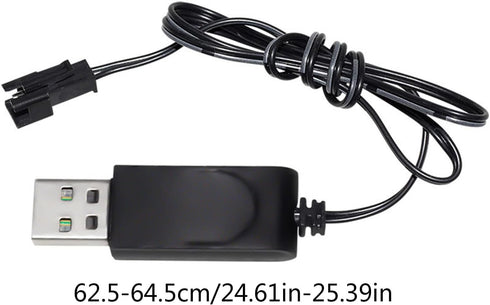 BAIMOQI SM-2P 3.7V 500mAh USB Charger Cable with Connector Plug Lithium Battery USB Charging Cable Output for Remote