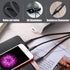 Puxnoin Multi Charging Cable, 2Pack Short 1FT Braided Universal 3 in 1 USB Cable with Type-C, Micro USB Connectors