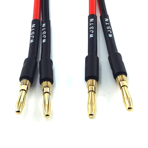 Banana Plugs to Speakon Speaker Adapter Cable 12awg 6in/2 Pack