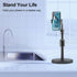 Adjustable Height Cell Phone Holder, 270° Flexible Stand for Desk, Compatible with All Mobile Phones, Black