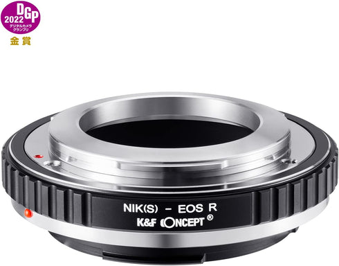 K&F Concept Lens Mount Adapter NIK(S)-EOS R - Manual Focus for Nikon(S) Lens to Canon EOS R Mount