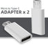 USB C to Micro USB Adapter, 2-Pack Type C Female to Micro USB Male Connector for Samsung Galaxy S7 Edge S6