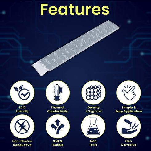 Gelid Solutions GP-Extreme 12W Thermal Pad, Excellent Heat Conduction, Easy Installation (2pcs)