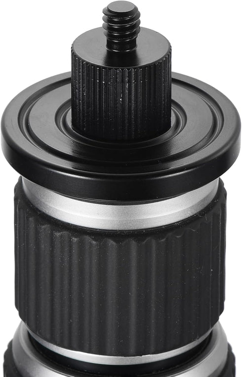 MECCANIXITY Mic Stand Adapter, 1/4-20 Male to Male Camera Screw Thread Adapter for Microphone Tripod Stand (Black, 2