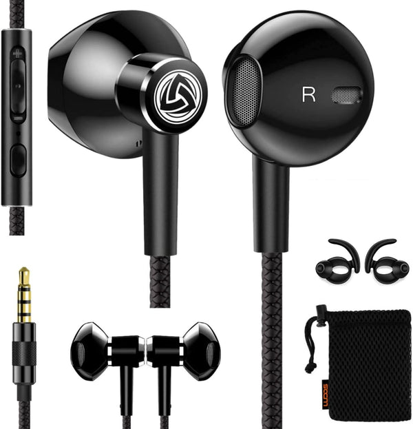 LUDOS SPECTA Wired Earbuds: Noise-Isolating In-Ear Headphones with Microphone, 5-Year Warranty, Ideal for iPhone, iPad,
