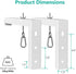 WALI Universal Projector Screen Ceiling Mount, Wall Hanging L-Brackets, 12 Inch Adjustable Extension, White