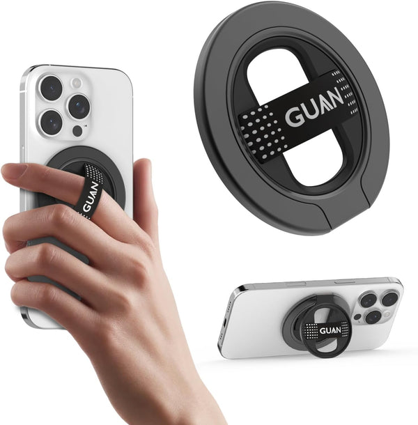 GUAN Magnetic Phone Holder Compatible with MagSafe, 360 Spin Phone Ring Holder, Replacement