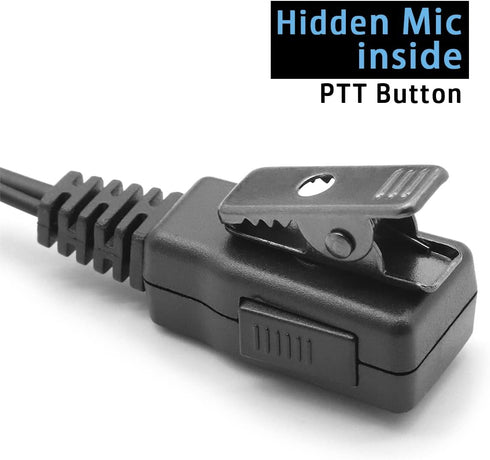 Earpiece Headset for Yaesu Vertex Standard Radio FT-2D FT-3DR FT-60R FT-70D, Covert Air Tube PTT Mic