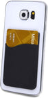 Credit Card/ID Card Holder - Silicone Material, Attach to Almost Any Phone, Carry Essential Cards with Safe Flight Cloth