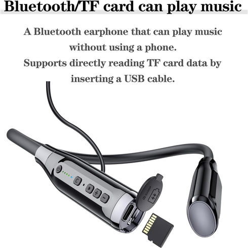 Wireless Bluetooth 5.0 Neck Earbuds, 100 Hours Playback, IPX5 Waterproof Sports Earphones with Microphone, A12