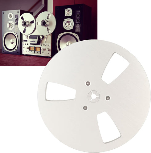 7 Inch 3 Nab Aluminum Metal Small Hub Reel, Universal Holes Empty, Low Noise, Fix or Replace Tape Recorder (Silver)