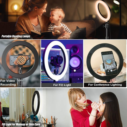 AceTaken Stand,10 Inch C920 C922 C930e C925e C615 501 301 101 4K C270 C310 Magnetic Webcam Light with Ring Light