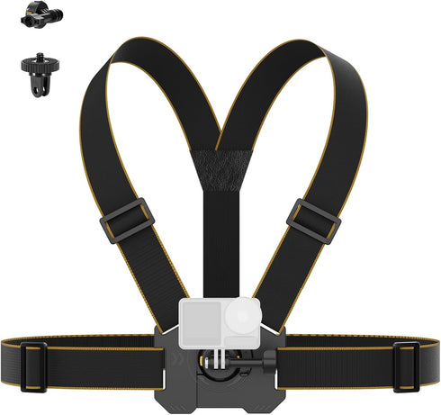 NEEWER Chest Mount Harness for Action Camera, Adjustable Hand Free Chest Strap for GoPro DJI Osmo