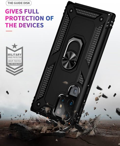 Androgate for Samsung S22 Ultra Case, Military-Grade Ring Holder Kickstand, 15ft Drop Tested Shockproof Cover