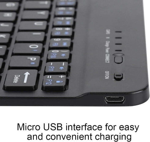 VBESTLIFE 7in Slim Lightweight Bluetooth Keyboard for Android iOS Win, Portable Aluminum Alloy Wireless USB Keyboard