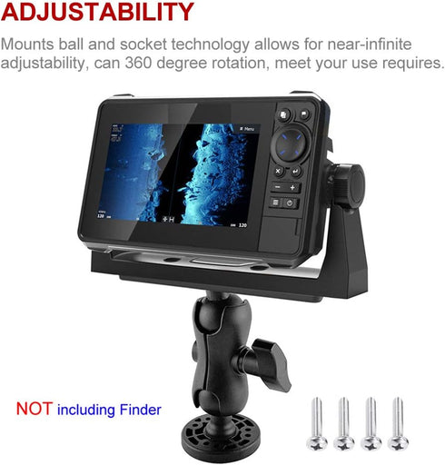 CALIDAKA Fish Finder Mount Base, 360 Degree Rotation Fish Finder Holder for Marine Electronics