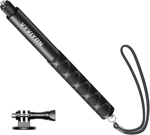 VYVIYON 114cm Invisible Selfie Stick,1/4" Extended Monopod Pole with Adapter Compatiable with Insta360