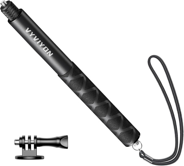 VYVIYON 114cm Invisible Selfie Stick,1/4" Extended Monopod Pole with Adapter Compatiable with Insta360