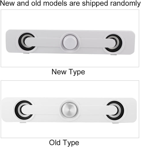 ASHATA 2 3W, Computer Speakers, Subwoofer Soundbar Speaker for Laptop Computer, Channel Bass Speaker Computer Sound