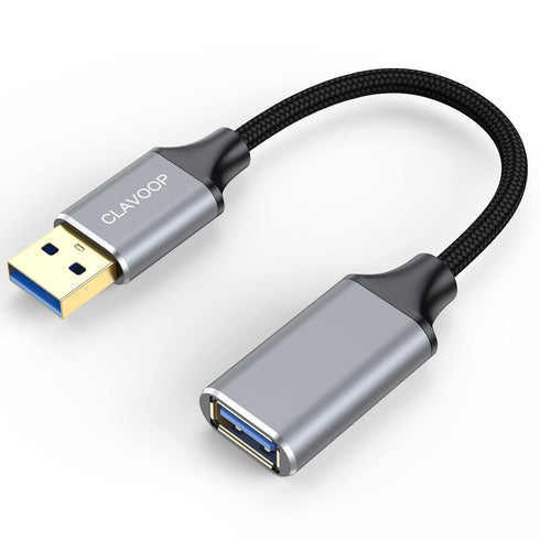 Short USB Extension Cable 6 inch 10 Pack, USB 3.0 A Male to Female Compatible with Flash Drive, Printer, Camera