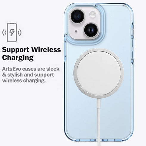 ArtsEvo iPhone 14 & 13 Case, Light Blue, 6.6ft Drop Protection, Full Body Screen & Camera Protection.